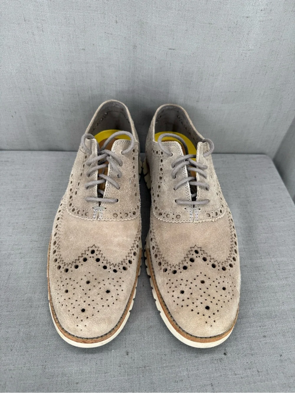 Cole Haan Zerogrand Casual Wingtip Oxford Shoe Mens Size 10 Gray White